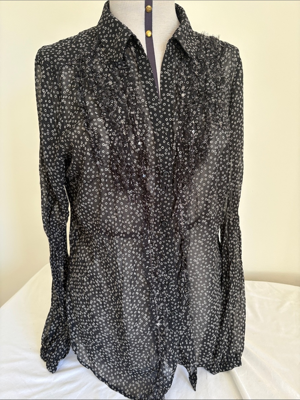 Esprit Sheer Ruffle Blouse